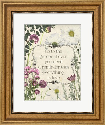 Framed Pressed Floral Quote II Print
