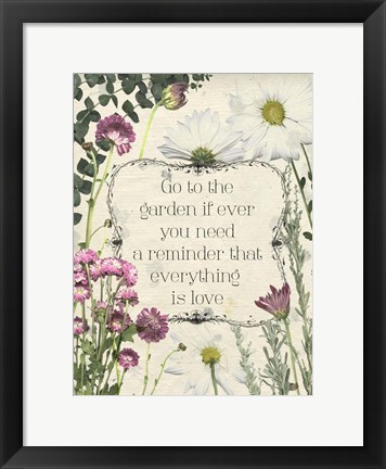 Framed Pressed Floral Quote II Print