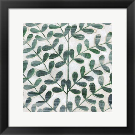 Framed Emerald Palm I Print