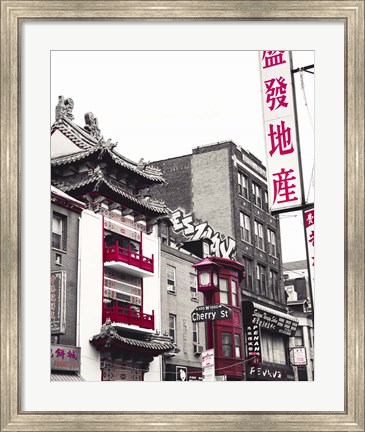 Framed Chinatown Reds I Print