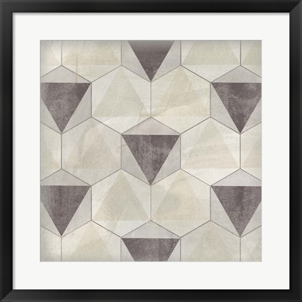 Framed Hexagon Tile II Print