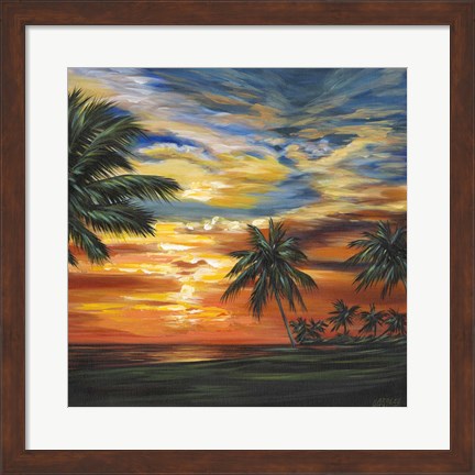 Framed Stunning Tropical Sunset II Print