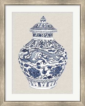 Framed Antique Chinese Vase III Print