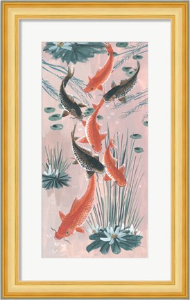 Framed Traditional Koi Pond I Print