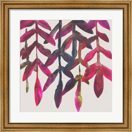 Framed Fuchsia Vine I Print