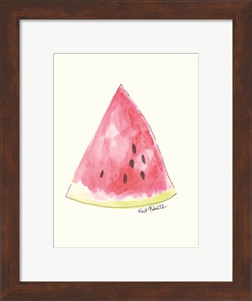 Framed W is for Watermelon Print