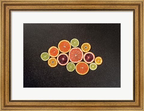 Framed Citrus Drama I Print