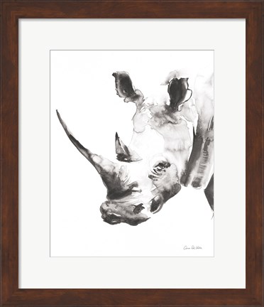 Framed Rhino Gray Crop Print
