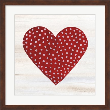 Framed Rustic Valentine Heart I Print