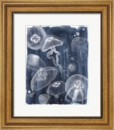 Framed Moon Jellies I Print