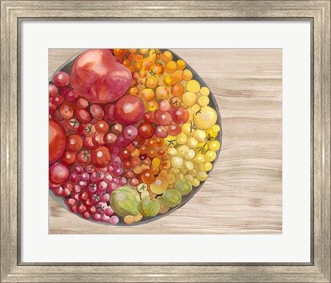 Framed Bowls of Fruit I Print
