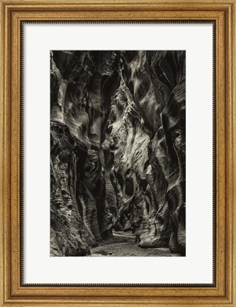 Framed Slot Canyon Utah 10 Sepia Print