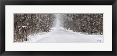 Framed Winter&#39;s Mail Print
