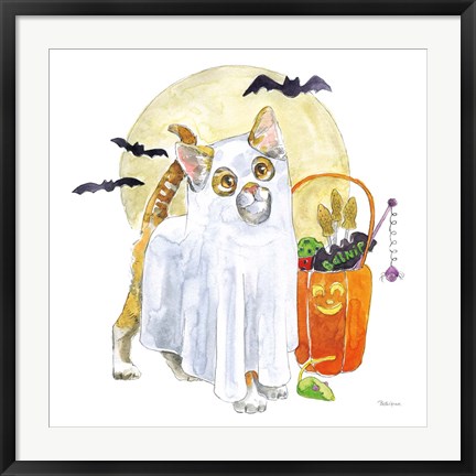 Framed Halloween Pets V Print