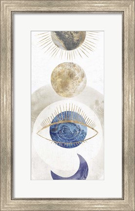Framed Crescent Moon I Print