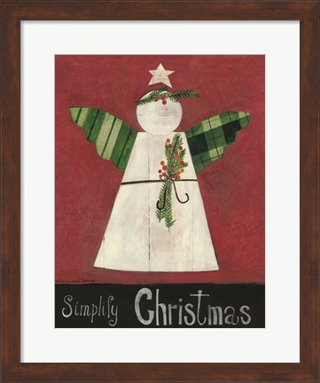 Framed Simplify Christmas Angel Print