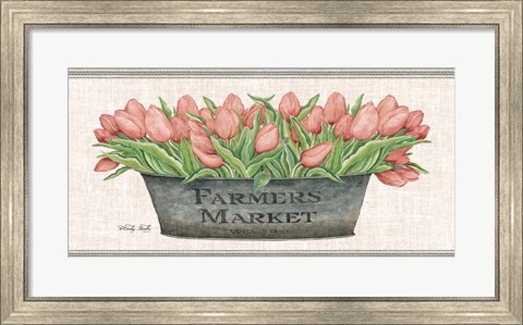 Framed Farmer&#39;s Market Blush Tulips Print