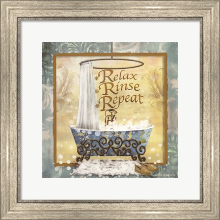 Framed Relax, Rinse, Repeat Print