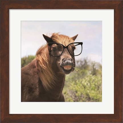 Framed Say Cheese Horse Print