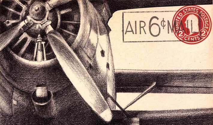 Small Vintage Air Mail Print