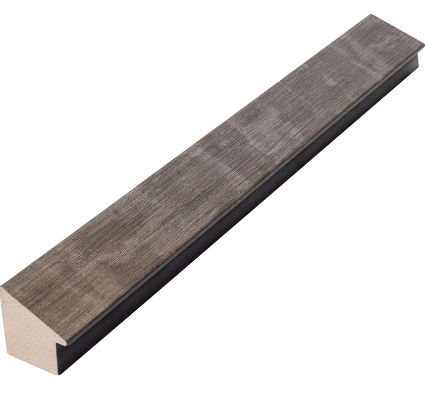 Modern Industrial Silver Brushed Slope Side View