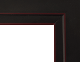 Modern Black with Red Frame