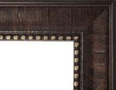 Rustic Weathered Chocolate Brown with Antique Silver Accent Frame