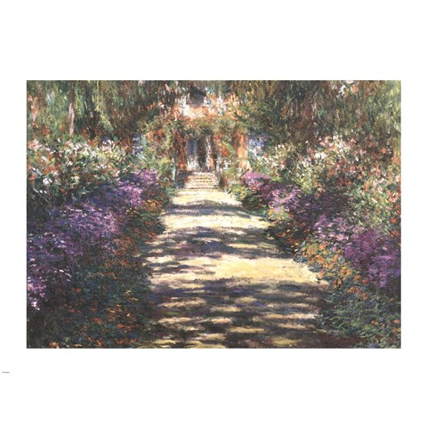 Garden at Giverny by Claude Monet Art Print