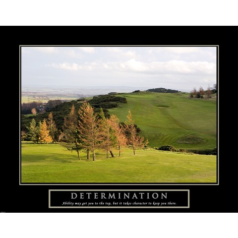 Determination-Golf Art Print