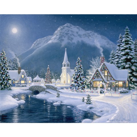 Christmas Village by Richard Burns Canvas Print