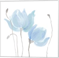 Floral Sway Blue I Fine Art Print