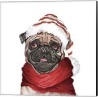 Holiday Pug Fine Art Print