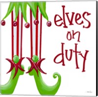 Elves on Duty Square Fine Art Print