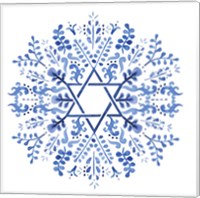 Indigo Hanukkah I Fine Art Print