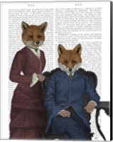 Fox Couple Edwardians Fine Art Print