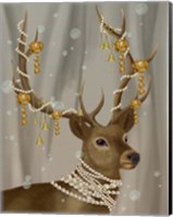 Deer with Gold Bells Fine Art Print