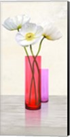 Poppies in crystal vases (Purple II) Fine Art Print