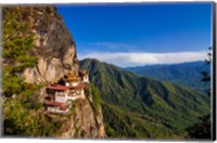 Tiger's Nest, Goempa Monastery Hanging In The Cliffs, Bhutan Fine Art Print