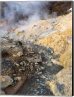 Geothermal Area Seltun Heated By The Volcano Krysuvik On Reykjanes Peninsula During Winter Fine Art Print