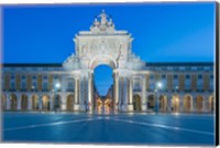 Portugal, Lisbon, Baixa, August Street Arch At Dawn Fine Art Print