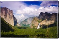 Panoramic View Of Yosemite Valley Fine Art Print