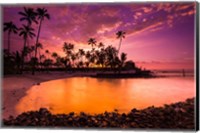 Sunset Over Pu'uhonua O Honaunau National Historic Park, Hawaii Fine Art Print