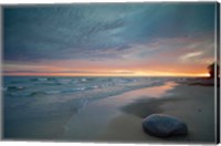 Solitary Boulder On A Beach Of Lake Superior, Michigan Fine Art Print