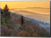 Sunrise From The Oconaluftee Valley Overlook, North Carolina Fine Art Print