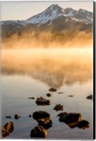 Misty Sparks Lake With Mt Bachelor, Oregon Fine Art Print