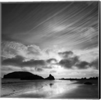 Harris Beach State Park At Sunset, Oregon (BW) Fine Art Print