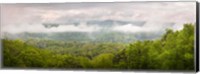 Misty Morning Panorama Of The Greak Smoky Mountains National Park Fine Art Print