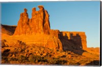 The Three Gossips Formation At Sunrise, Arches National Park Fine Art Print