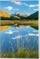 Reflective River With The Wasatch Mountains, Utah Fine Art Print