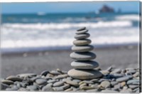 Stacked Beach Rocks, Washington State Fine Art Print